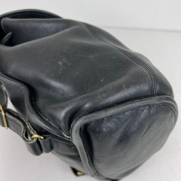 VTG Coach Black Leather Classic Backpack XL 9943 - Picture 5 of 9